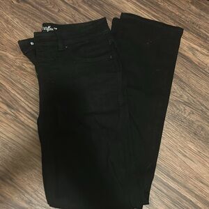 Size 8 Black Hi-rise straight leg denim.